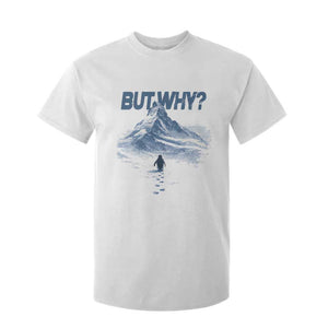 Penguin But Why T Shirt For Kid Funny Penguin Snowy Mountain Meme TS11 White Print Your Wear