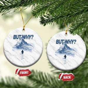 Penguin But Why Ceramic Ornament Funny Penguin Snowy Mountain Meme TS11 1pc White Marble Print Your Wear