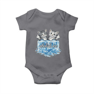 Abolish Ice Baby Onesie Cute Cat Melting Ice Pro Immigrant TS11 Charcoal Print Your Wear