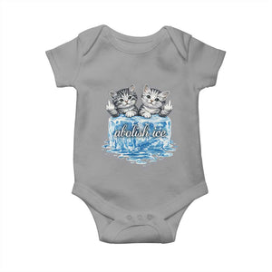 Abolish Ice Baby Onesie Cute Cat Melting Ice Pro Immigrant TS11 Sport Gray Print Your Wear