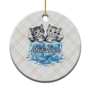 Abolish Ice Ceramic Ornament Cute Cat Melting Ice Pro Immigrant TS11 1pc Christmas Plaid Print Your Wear