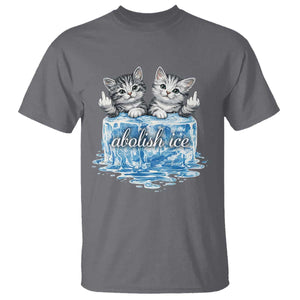 Abolish Ice T Shirt Cute Cat Melting Ice Pro Immigrant TS11 Charcoal Print Your Wear