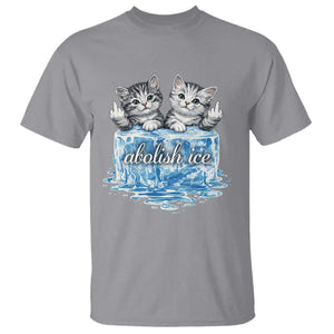 Abolish Ice T Shirt Cute Cat Melting Ice Pro Immigrant TS11 Sport Gray Print Your Wear