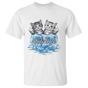 Abolish Ice T Shirt Cute Cat Melting Ice Pro Immigrant TS11 White Print Your Wear