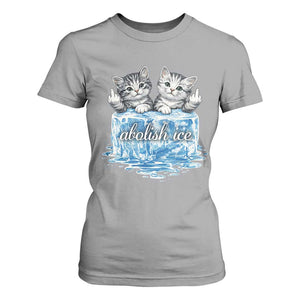Abolish Ice T Shirt For Women Cute Cat Melting Ice Pro Immigrant TS11 Sport Gray Print Your Wear