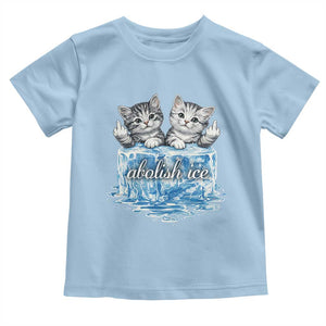 Abolish Ice Toddler T Shirt Cute Cat Melting Ice Pro Immigrant TS11 Light Blue Print Your Wear