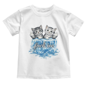 Fck Ice Toddler T Shirt Cute Cat Melting Ice Pro Immigrant TS11 White Print Your Wear