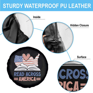 Funny National Reading Month Books Readers Spare Tire Cover Reading Across America Teacher American Flag TS11 Print Your Wear