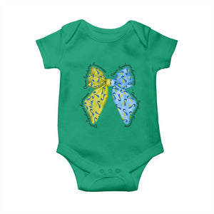 Down Syndrome Awareness Coquette Bow Ribbon Baby Onesie TS11 Irish Green Print Your Wear