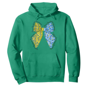 Down Syndrome Awareness Coquette Bow Ribbon Hoodie TS11 Irish Green Print Your Wear