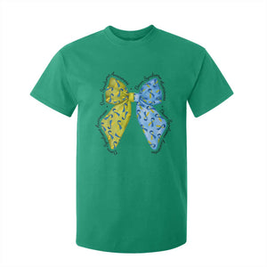 Down Syndrome Awareness Coquette Bow Ribbon T Shirt For Kid TS11 Irish Green Print Your Wear