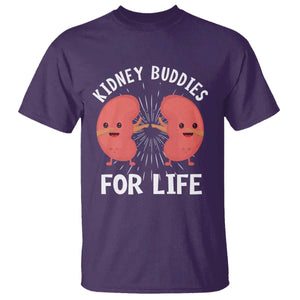 Funny Kidney Buddies For Life T Shirt Organ Transplant Donor Recipient Matching TS11 Purple Print Your Wear