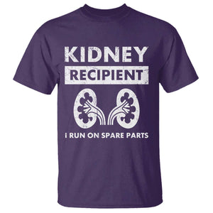 Kidney Recipient Run On Spare Parts T Shirt Matching Recovery TS11 Purple Print Your Wear