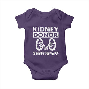 Kidney Donor Because Who Wouldn't Want A Piece Of This Baby Onesie Matching Surgery Recovery TS11 Purple Print Your Wear