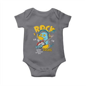 Funny Rock Your Socks Baby Onesie World Down Syndrome Day WDSD TS11 Charcoal Print Your Wear