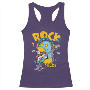 Funny Rock Your Socks Racerback Tank Top World Down Syndrome Day WDSD TS11 Purple Print Your Wear