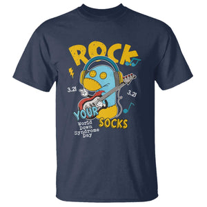 Funny Rock Your Socks T Shirt World Down Syndrome Day WDSD TS11 Navy Print Your Wear
