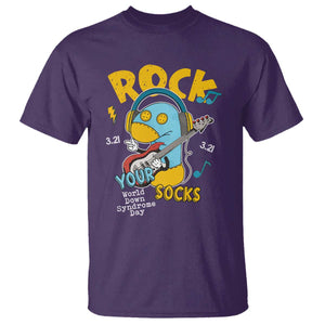 Funny Rock Your Socks T Shirt World Down Syndrome Day WDSD TS11 Purple Print Your Wear