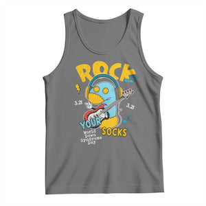 Funny Rock Your Socks Tank Top World Down Syndrome Day WDSD TS11 Black Heather Print Your Wear