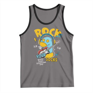 Funny Rock Your Socks Tank Top World Down Syndrome Day WDSD TS11 Deep Heather Black Print Your Wear