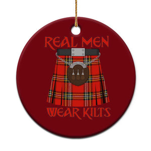 Funny Real Men Wear Kilts Ceramic Ornament Scottish Pride TS11 1pc Red Print Your Wear