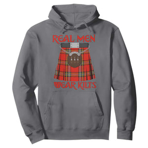 Funny Real Men Wear Kilts Hoodie Scottish Pride TS11 Charcoal Print Your Wear