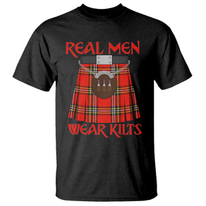 Funny Real Men Wear Kilts T Shirt Scottish Pride TS11 Black Print Your Wear