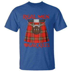 Funny Real Men Wear Kilts T Shirt Scottish Pride TS11 Royal Blue Print Your Wear