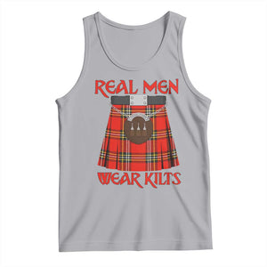 Funny Real Men Wear Kilts Tank Top Scottish Pride TS11 Athletic Heather Print Your Wear