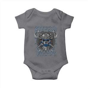 Scottish Viking Axes Celtic Knot Baby Onesie Scottish Flag TS11 Charcoal Print Your Wear