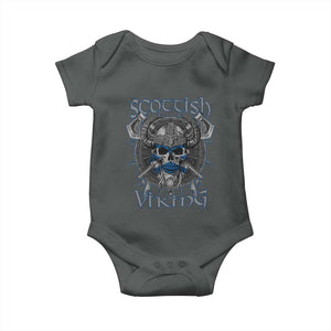 Scottish Viking Axes Celtic Knot Baby Onesie Scottish Flag TS11 Dark Heather Print Your Wear