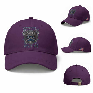 Scottish Viking Axes Celtic Knot Baseball Cap Scottish Flag TS11 Baseball Cap Universal Fit Purple Print Your Wear