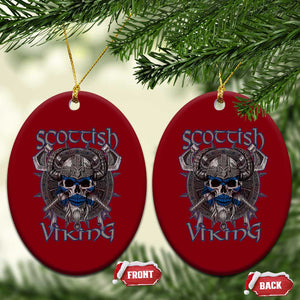 Scottish Viking Axes Celtic Knot Ceramic Ornament Scottish Flag TS11 Print Your Wear