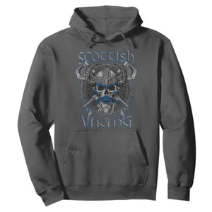 Scottish Viking Axes Celtic Knot Hoodie Scottish Flag TS11 Dark Heather Print Your Wear