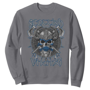 Scottish Viking Axes Celtic Knot Sweatshirt Scottish Flag TS11 Charcoal Print Your Wear