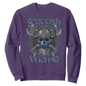 Scottish Viking Axes Celtic Knot Sweatshirt Scottish Flag TS11 Purple Print Your Wear