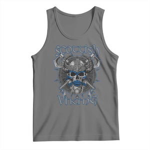 Scottish Viking Axes Celtic Knot Tank Top Scottish Flag TS11 Black Heather Print Your Wear