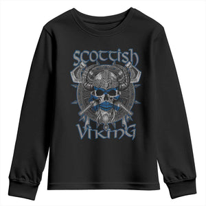 Scottish Viking Axes Celtic Knot Youth Sweatshirt Scottish Flag TS11 Black Print Your Wear