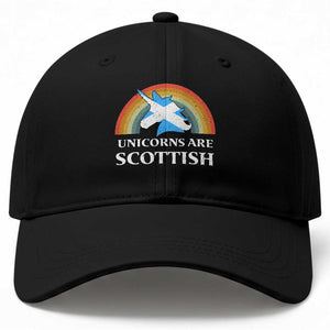 Funny Scotland Pride Unicorn Baseball Cap Unicorns Are Scottish Rainbow TS11 Print Your Wear