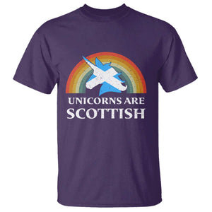 Funny Scotland Pride Unicorn T Shirt Unicorns Are Scottish Rainbow TS11 Purple Print Your Wear