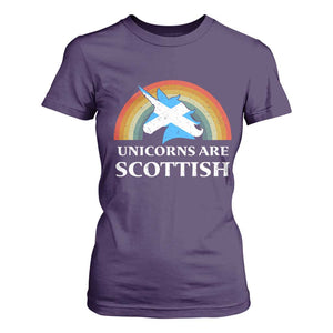 Funny Scotland Pride Unicorn T Shirt For Women Unicorns Are Scottish Rainbow TS11 Purple Print Your Wear