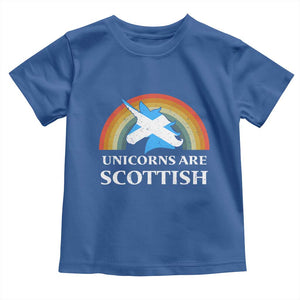 Funny Scotland Pride Unicorn Toddler T Shirt Unicorns Are Scottish Rainbow TS11 Royal Blue Print Your Wear