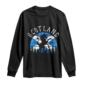 Funny Scotland Unicorn Scottish Flag Saltire Long Sleeve Shirt TS11 Black Print Your Wear