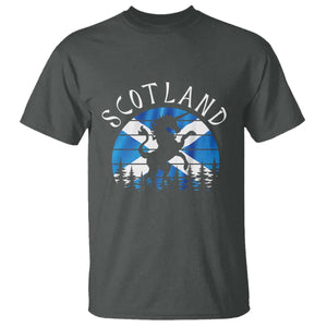 Funny Scotland Unicorn Scottish Flag Saltire T Shirt TS11 Dark Heather Print Your Wear