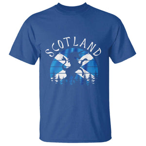 Funny Scotland Unicorn Scottish Flag Saltire T Shirt TS11 Royal Blue Print Your Wear