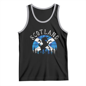 Funny Scotland Unicorn Scottish Flag Saltire Tank Top TS11 Black Athletic Heather Print Your Wear