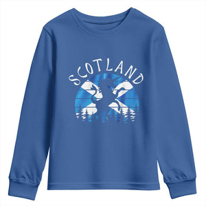 Funny Scotland Unicorn Scottish Flag Saltire Youth Sweatshirt TS11 Royal Blue Print Your Wear