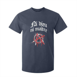 Ni Dieu Ni Maitre No God No Masters T Shirt For Kid Anarchy Symbol TS11 Navy Print Your Wear