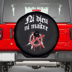 Ni Dieu Ni Maitre No God No Masters Spare Tire Cover Anarchy Symbol TS11 Black Print Your Wear
