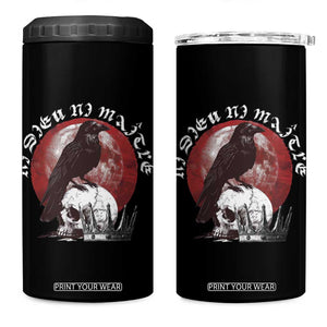 Ni Dieu Ni Maitre No God No Masters 4 in 1 Can Cooler Tumbler Raven Skull TS11 One Size: 16 oz Black Print Your Wear